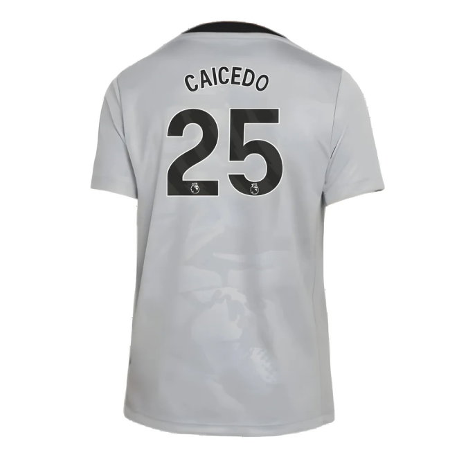 2024-2025 Chelsea Third Academy Pre-Match Shirt (Grey) - Kids (Caicedo 25)-SoccerKits Hub | Buy Soccer Jerseys Online